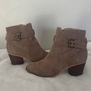 Sole Society Paislee Taupe Ankle Boots